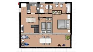 Půdorys ubytování 4-Seasons Penthouse Cullera
