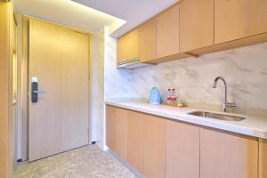 Kuchyň nebo kuchyňský kout v ubytování Plesant Daily Rental Apartment