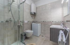 Koupelna v ubytování Apartments Katja