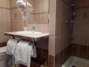 Uma casa de banho em Hôtel Evian Express - Terminus