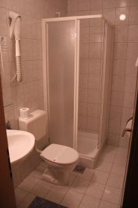 Koupelna v ubytování Guesthouse Janez