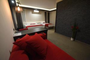 Hotel Bavka房間的床