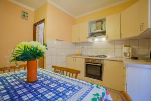 Kuchyň nebo kuchyňský kout v ubytování Apartments Dabović