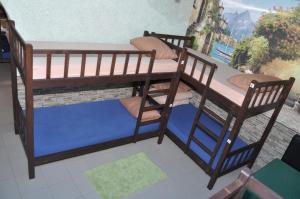 a model of a bedroom with two bunk beds at Like Home Hostel & TOURS in Tiraspol