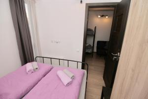 Postel nebo postele na pokoji v ubytování Apartment N322 Gudauri Loft