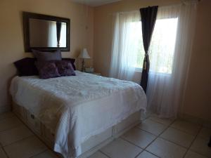 Un dormitorio con una cama grande y una ventana en Clos Benoit, A Vineyard Inn, en El Porvenir