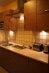 Eldhús eða eldhúskrókur á Apartamenty Starka