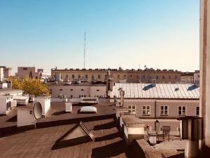 vistas a la ciudad desde el techo de un edificio en P11, en Varsovia