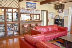 Area soggiorno di Mojo Lodge Hakuba