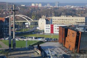 Widok na miasto Gdańsk z tego apartamentu
