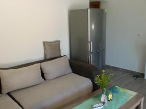 a living room with a couch and a table at Villa Santa Barbara in Vrsi +40 photos
