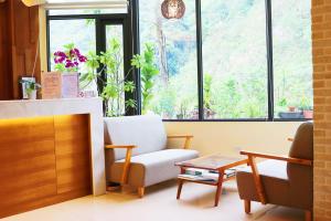 منطقة جلوس في Fungo Hotel