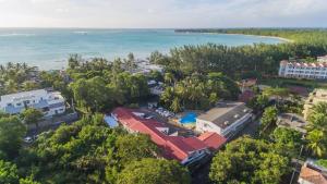 an aerial view of a resort and the ocean at Residence Villas Mont Choisy in Mont Choisy