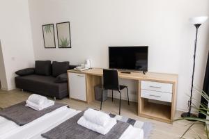 TV a/nebo společenská místnost v ubytování Arhiv Boutique House