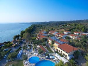an aerial view of a resort next to the water at Acrotel Elea Beach in Elia