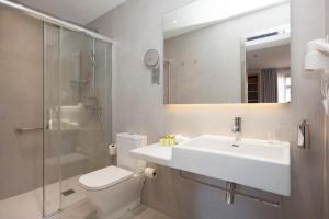 Koupelna v ubytování Hostal Centric