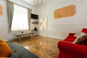 Televízia a/alebo spoločenská miestnosť v ubytovaní Budapestapartment9