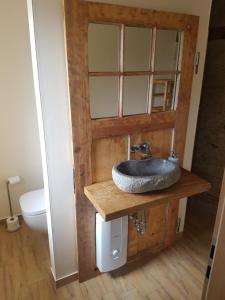 Kuchyň nebo kuchyňský kout v ubytování Ferienwohnung am Mühlstein + 35 fotografií