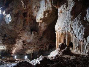 a cave with some ice formations in it at Da "Zia Giovanna" in San Giovanni Suèrgiu