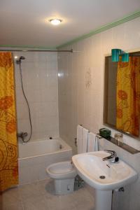 Koupelna v ubytování Hotel Sindika