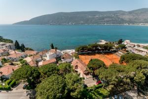 an aerial view of a town next to the ocean at Penthouse View HN in Herceg-Novi
