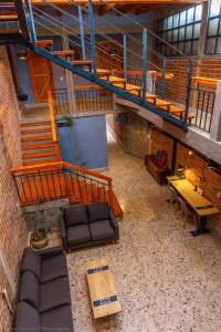 Coin salon dans l'établissement La Abuelita Hostal
