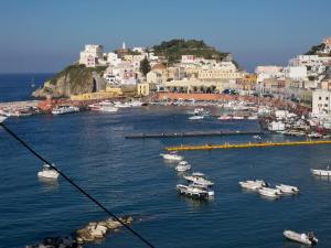 a view of a harbor with boats in the water at L'Isolana Case Vacanza Palma 2 in Ponza +5 photos
