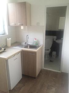 Kuchyň nebo kuchyňský kout v ubytování Apartmani Alex Beach