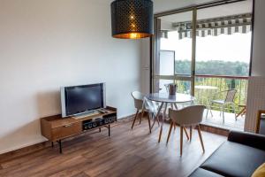TV a/nebo společenská místnost v ubytování Studio de charme au coeur d'un Parc