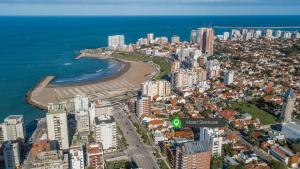 
a city with a large body of water at Hosteria Sirenuse in Mar del Plata
