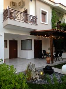 Balkón nebo terasa v ubytování Beach House Nikiti