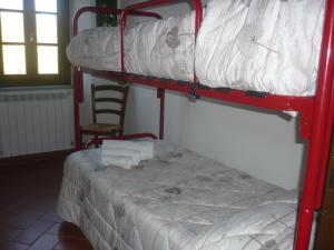 Ein Etagenbett oder Etagenbetten in einem Zimmer der Unterkunft Complesso colonico Pogginano
