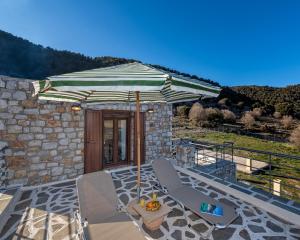 A balcony or terrace at Omalos Gianni's House