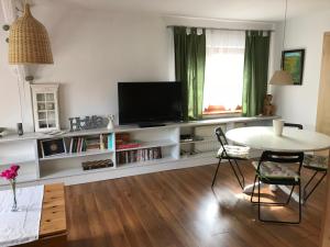 Telewizja i/lub zestaw kina domowego w obiekcie Nad Potokiem