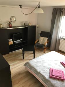 Łóżko lub łóżka w pokoju w obiekcie Nad Potokiem