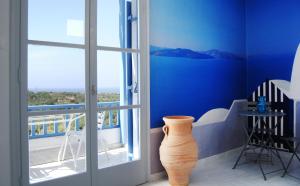 Balkón alebo terasa v ubytovaní Milatos Village Cretan Agrotourism Hotel