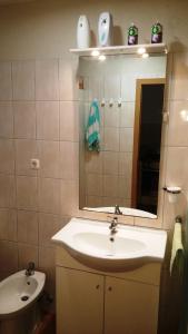 a bathroom with a sink and a mirror at Apartment Dante in Tisno +11 photos