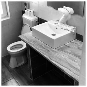 A bathroom at Attila Studio Apartments