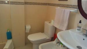 トレ・デル・マールにあるChalet Los Jarronesのバスルーム(トイレ、洗面台付)