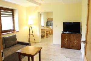 Telewizja i/lub zestaw kina domowego w obiekcie Apartamenty Pod Niedźwiedziem I