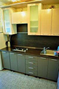 Cuisine ou kitchenette dans l'établissement Комфорт