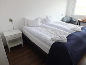Letto o letti in una camera di apartment Neðra-Vatnshorn