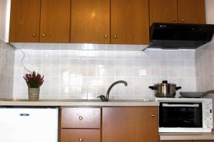Kuchyň nebo kuchyňský kout v ubytování Souzana Rooms