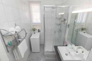 Koupelna v ubytování Deluxe suite Navis