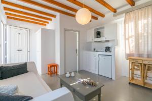 Kuchyň nebo kuchyňský kout v ubytování Giannoulis Hotel