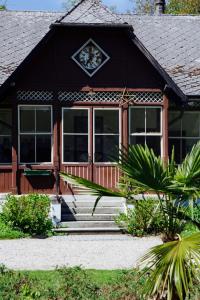 Vonkajšia záhrada v ubytovaní Schloss Pesenbach Chalet im Freizeitland Feldkirchen an der Donau