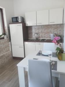 Kuchyň nebo kuchyňský kout v ubytování Apartmani Gojko