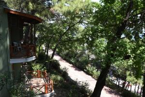 a balcony of a house with a tree at Marmaris Park Hotel in Marmaris