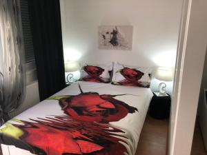 Postel nebo postele na pokoji v ubytování Apartman Jezdić