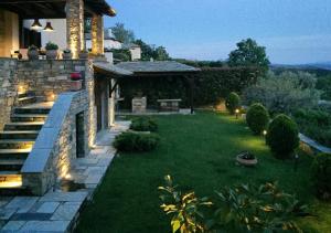 A garden outside Akrolithos Villa, Milies Pelion